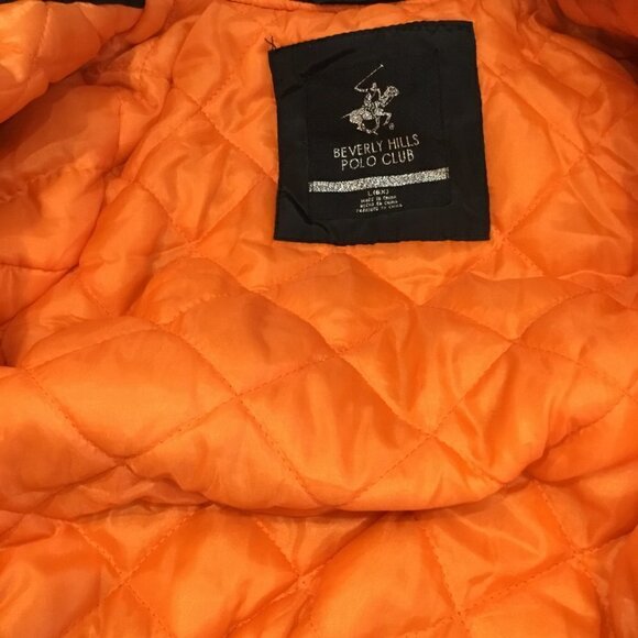 Beverly Hills Polo Club Kids Puffer Jacket Size 6X Black With Quilted Lining - Picture 3 of 8